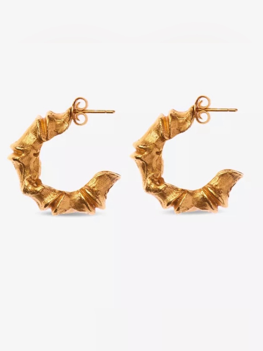Alighieri Selva Oscura 24ct Yellow Gold-Plated Bronze Hoop Earrings
